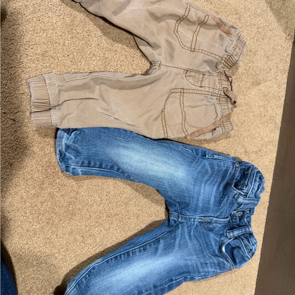 Gymboree Tan and Blue Kids Jeans